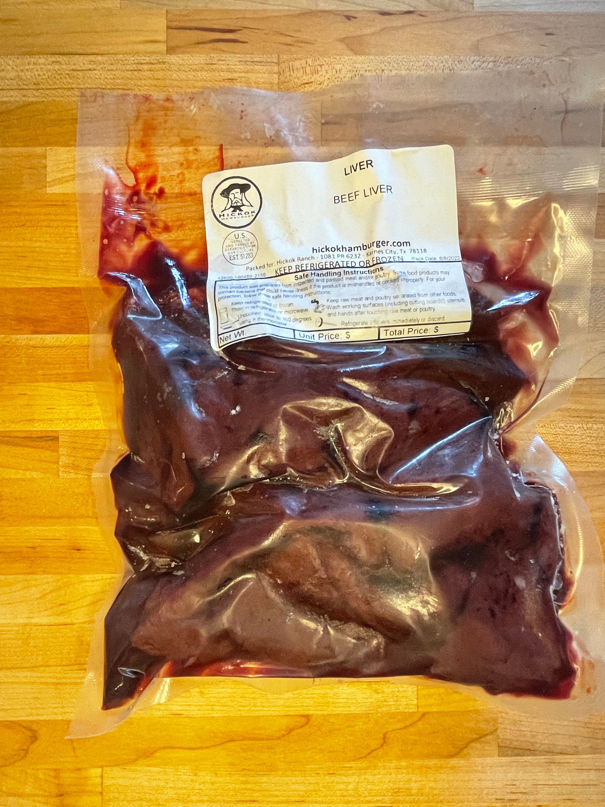 Liver N' Onions - Minus the Onions - hickokhamburger
