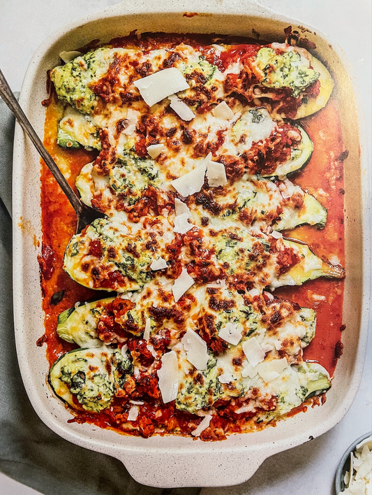 Zucchini Lasagna Boats